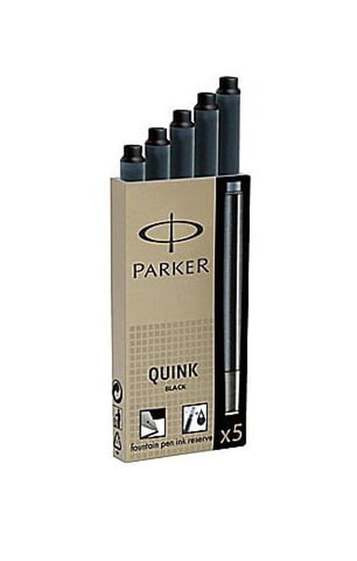Parker 墨水筆替芯 5支庄 - 藍/黑 中