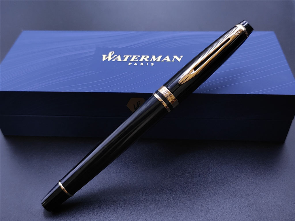waterman expert light black gold rb 6
