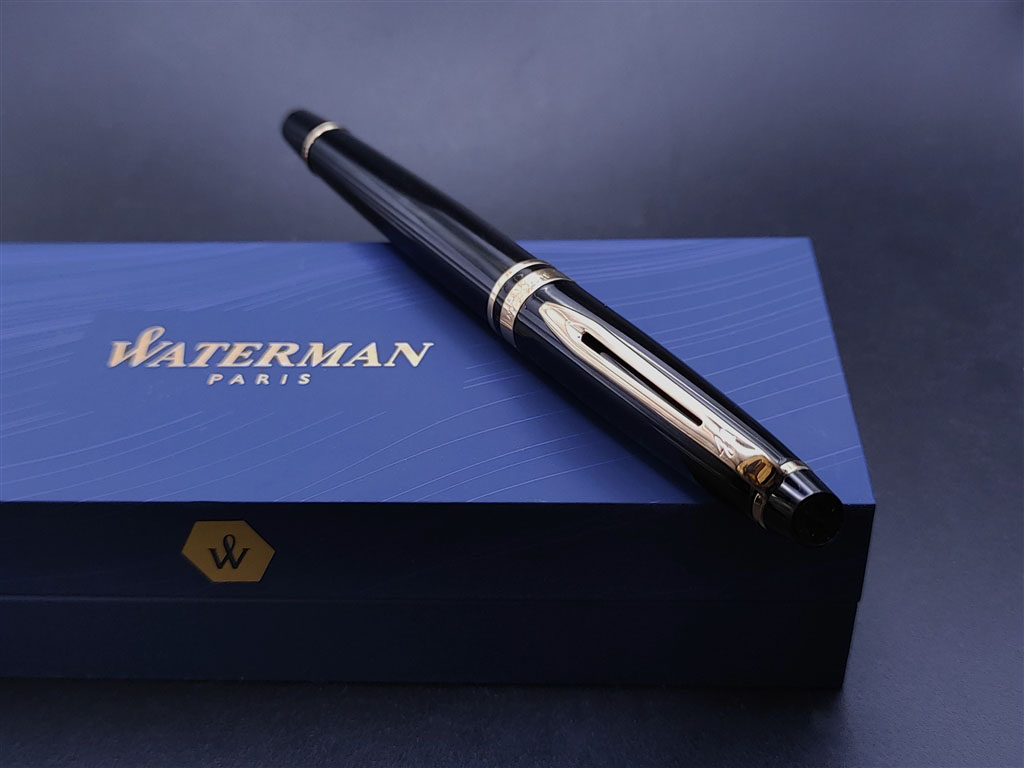 waterman expert light black gold rb 9
