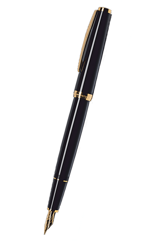 德國 Cleo Skribent Classic 系列 - 亮黑金夾14K 金筆咀墨水筆