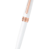 Mont Blanc 萬寶龍 Meisterstück 系列 -  White Solitaire 古典白色玫瑰金夾 原子筆 113325