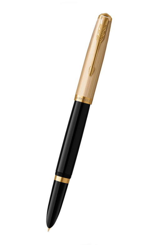 Parker 51 系列 - 18K 金筆咀豪華黑金夾墨水筆 (2123511)