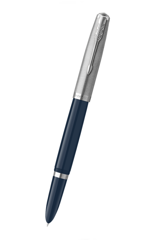 Parker 51 系列 - 午夜藍銀夾墨水筆 (2123501)