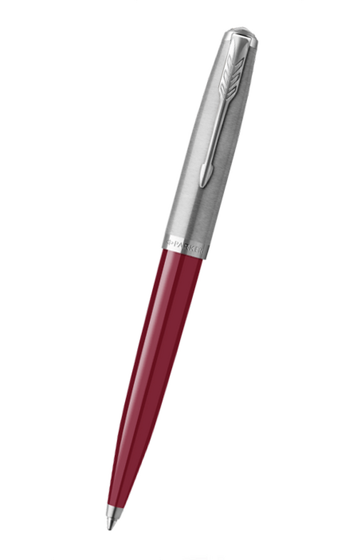 Parker 51 系列 - 酒紅色銀夾原子筆 (2123498)