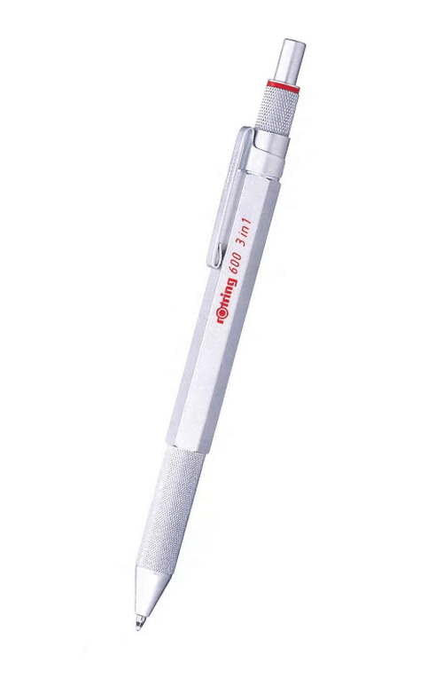 德國 rOtring 600 系列 - 銀灰色 3合1多用途筆