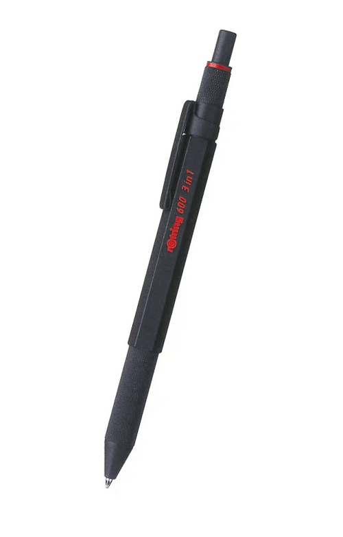 德國 rOtring 600 系列 - 黑色 3合1 多用途筆