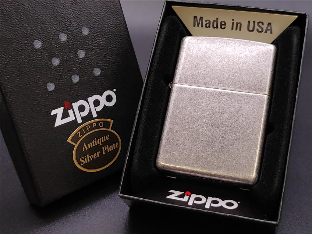 zippo lighter antique sliver plate 5