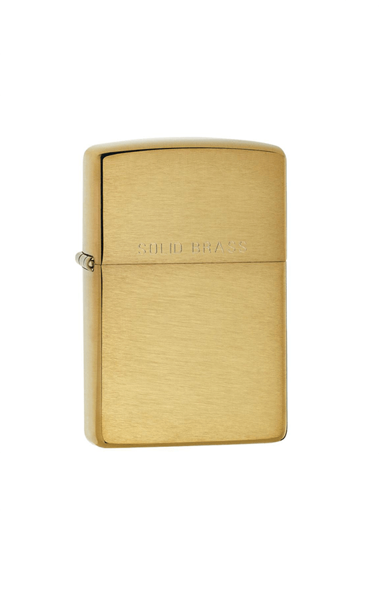 zippo lighter brushed solid brass 1