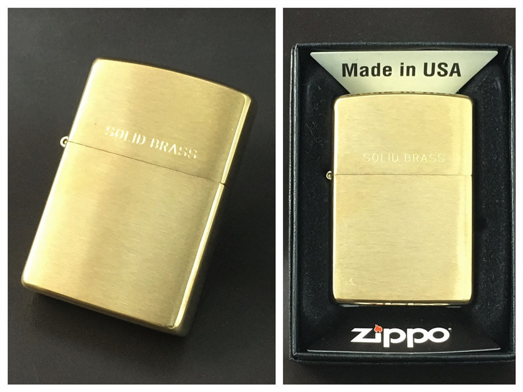 zippo lighter brushed solid brass 5