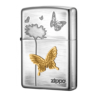 Zippo 日版火機 – 蝶舞 銀色