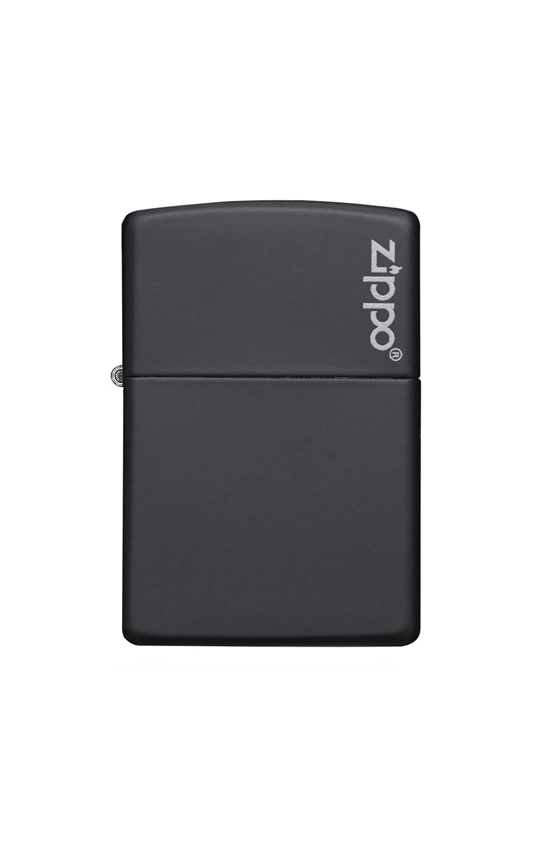 zippo lighter classic matt black logo 1