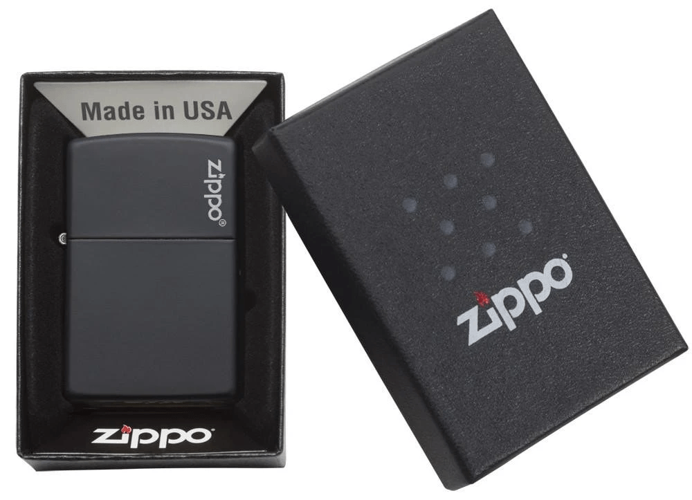 zippo lighter classic matt black logo gift