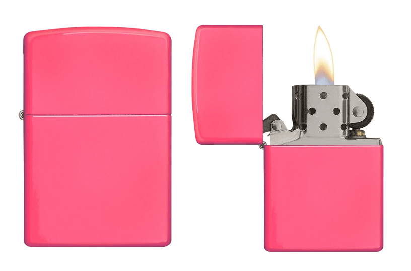 zippo lighter classic neon pink 2