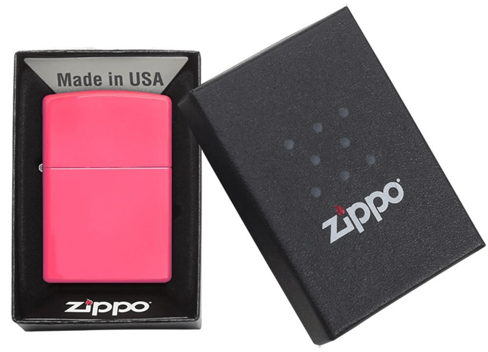zippo lighter classic neon pink gift