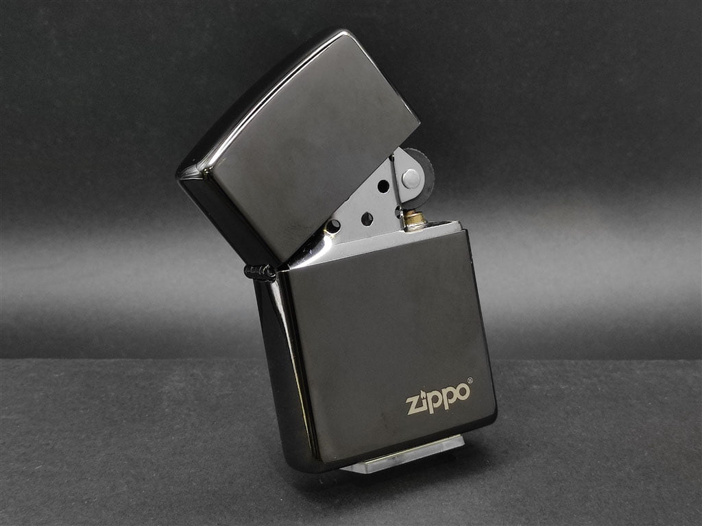 zippo lighter high polish black zippo logo 6