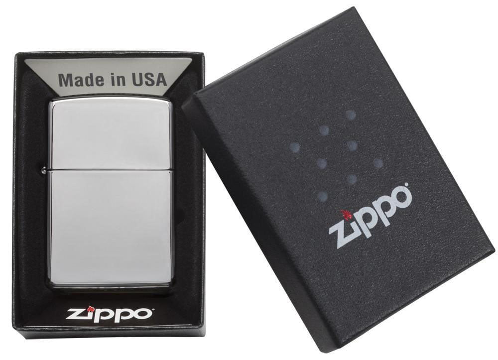 zippo lighter high polish chrome gift