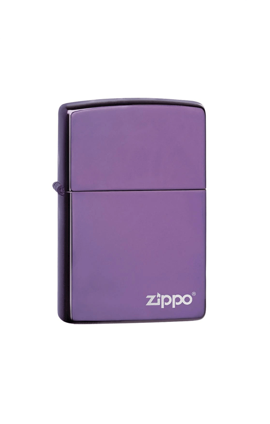 zippo lighter high polish purple zippo logo 1