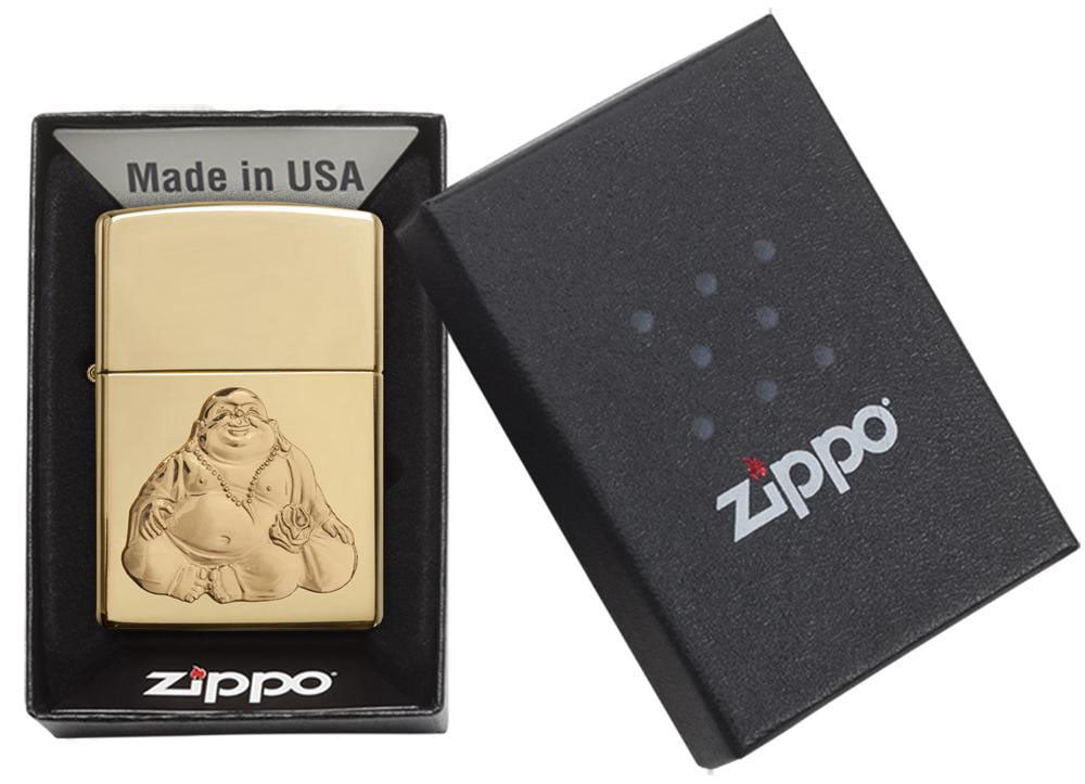 zippo lighter laughing buddha gift