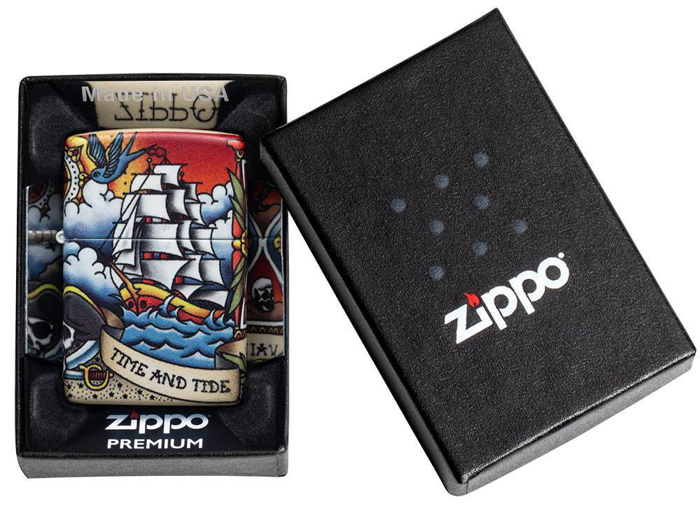 zippo lighter nautical tottoo design gift