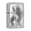 Zippo 日版火機 – 五面雕刻鯉魚 銀色