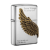 Zippo 韓版火機 – 銀金色愛之翼