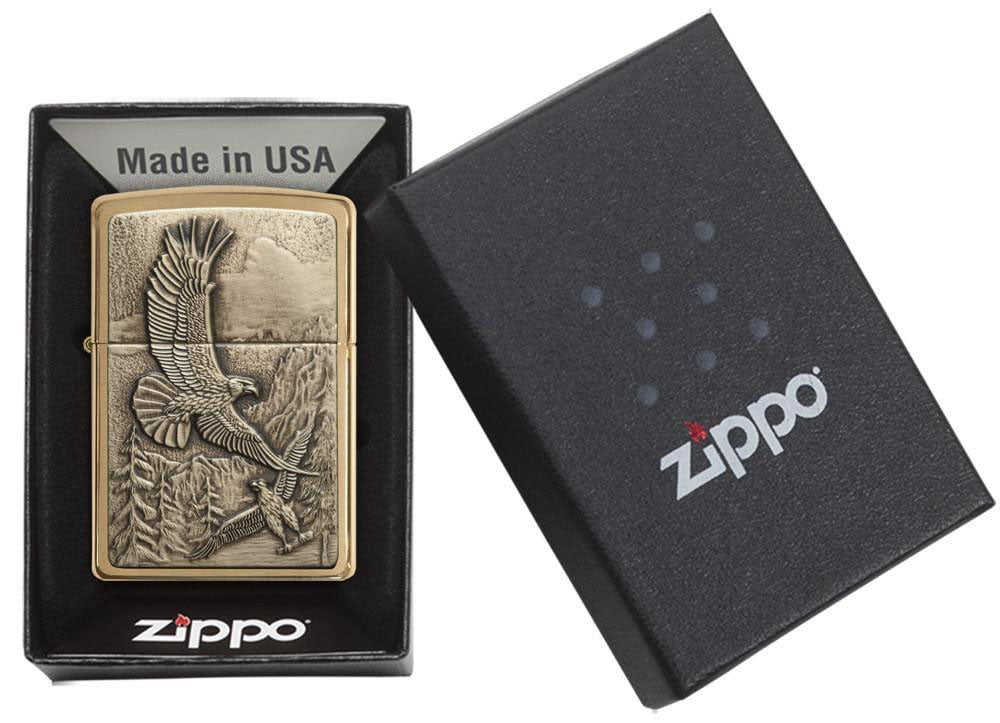 zippo lighter soaring eagles gift