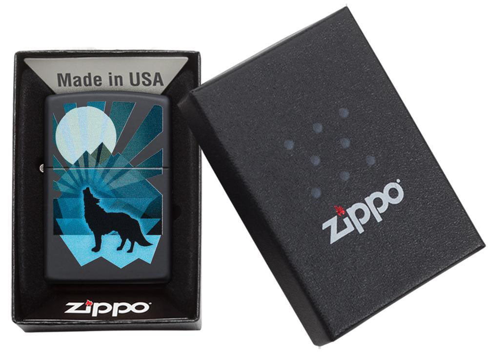 zippo lighter wolf and moon gift