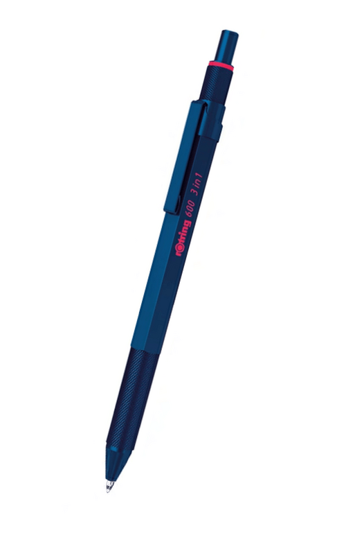 德國 rOtring 600 系列 - 藍色 3合1多用途筆