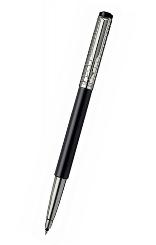 Parker Vector 系列 - 不锈鋼格紋黑桿走珠筆 - 黑色 (SCS0905510)