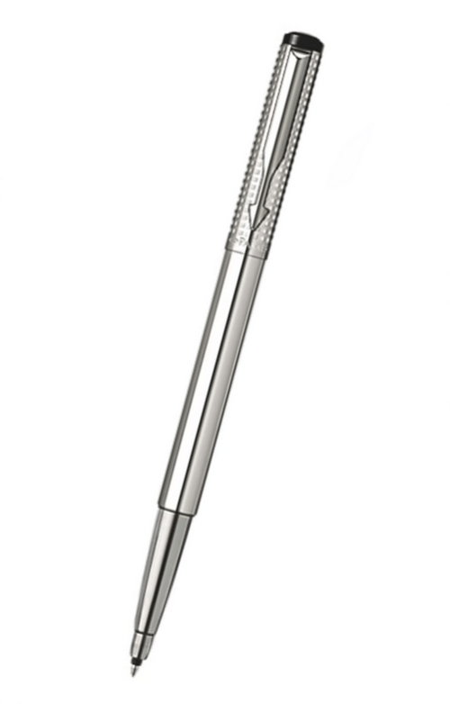 Parker Vector 系列 - 不锈鋼格紋亮鋼桿走珠筆 (S0908750)