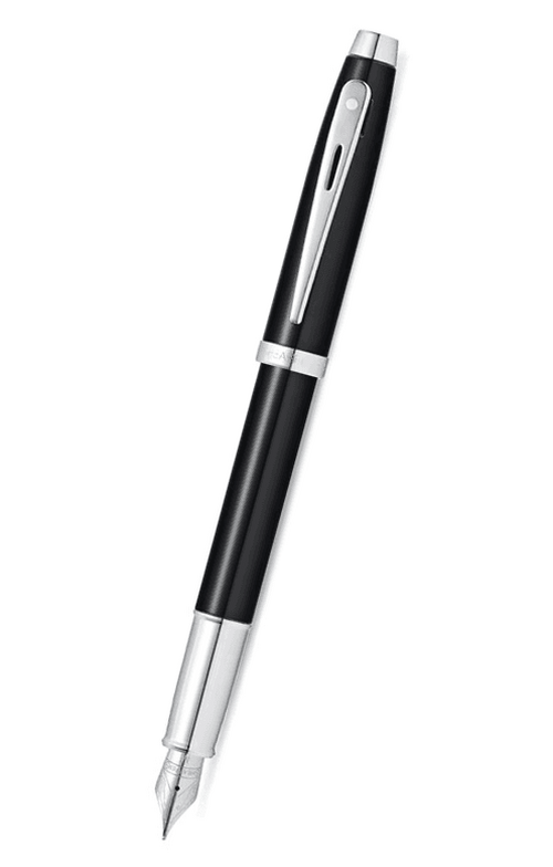SHEAFFER 100 系列 - 亮黑銀夾墨水筆 (E0933843)