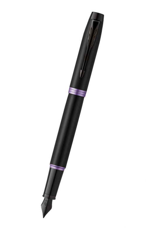 Parker IM 系列 - Vibrant Ring 純黑紫環墨水筆 (2172948)