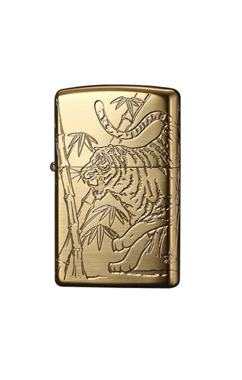 Zippo 日版火機 - 金色龍驤虎視之虎 (4面圖案)(J305)