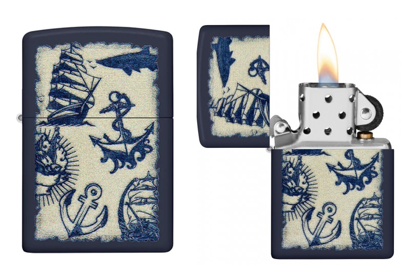 zippo lighter nautical design 2