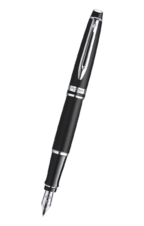 Waterman Expert 系列 – 磨砂黑銀夾 墨水筆 (S0951840)