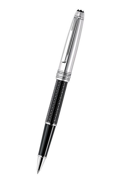 Mont Blanc 萬寶龍 Meisterstück 系列 - Solitaire Doué Signum 鍍鉑金雕刻紋筆桿 走珠筆