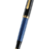 德國 Pelikan Souveran 系列 - 400 型皇家藍條紋配黑杆鍍黃金夾走珠筆