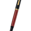 德國 Pelikan Souveran 系列 - 400 型紅色條紋配黑杆鍍黃金夾走珠筆