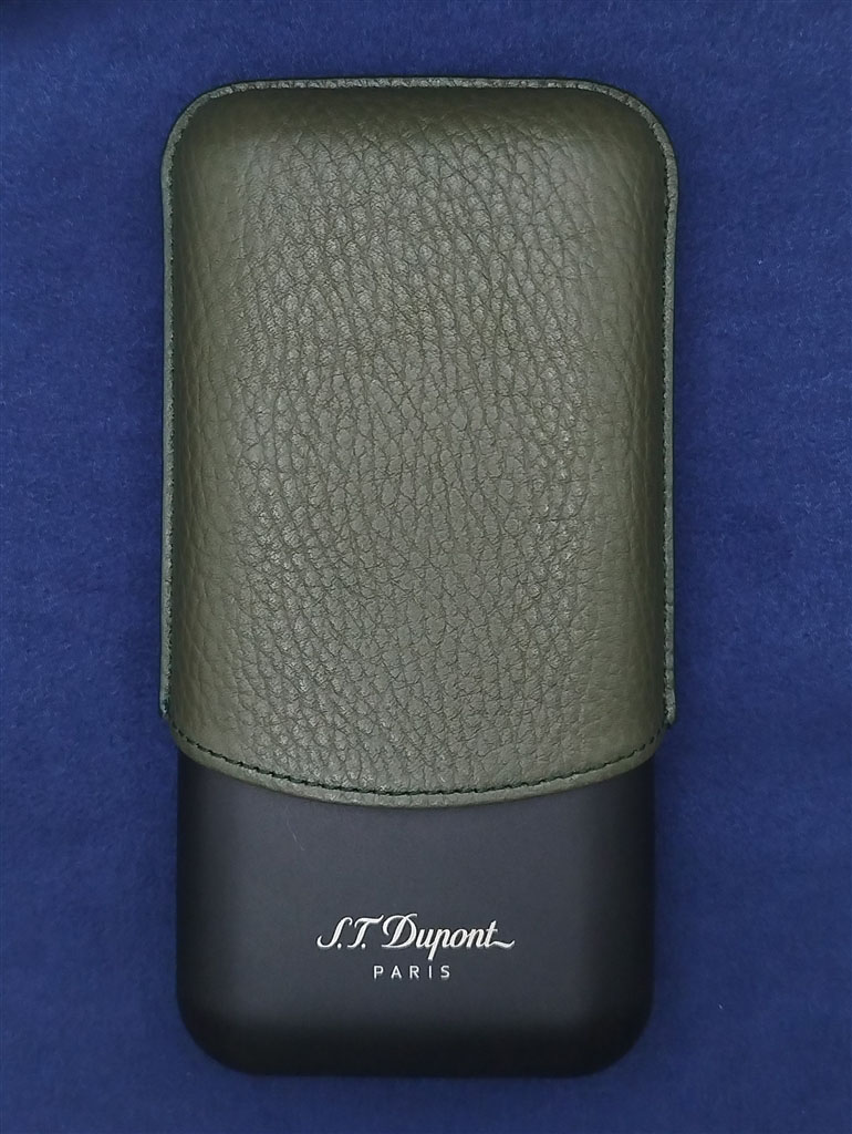 st dupont humidor khaki green black 8