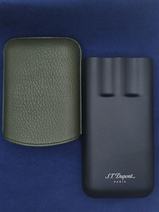 st dupont humidor khaki green black 9