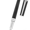 法國 S.T. Dupont Sword 系列 – 天然黑漆銀色劍型筆夾 14K 金筆咀墨水筆 (290102)