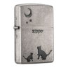 Zippo 日版火機 – 仿古銀色喵望星空(ZPO-ZBT-3-148B)
