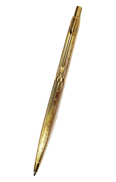 Parker Classic 系列 – 鍍23K黃金釘紋按式原子筆 (PN-CC-NALGLD-GT-BP)