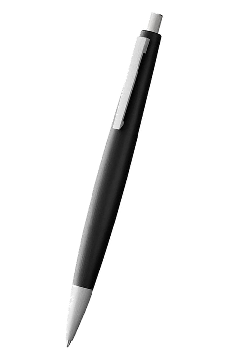 Lamy 2000 系列 – 磨砂黑纖維桿銀夾原子筆 (4000792)