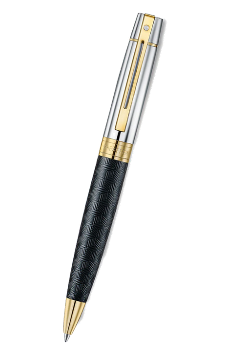 Sheaffer 300 系列 – 犀飛利300系列磨砂黑編織紋配亮鋼金夾原子筆 (E2934751)