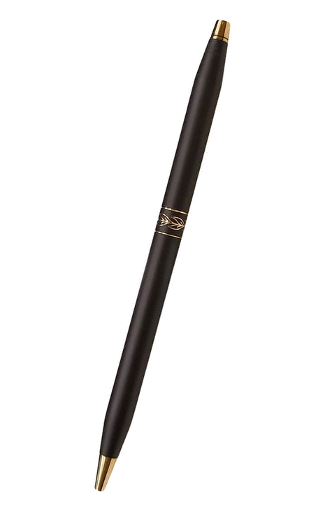 Cross Classic Century 系列 – Century系列古典磨砂黑鍍23K黃金飾紋無筆夾原子筆 (CRS-CC-MBLK-NT-BP)