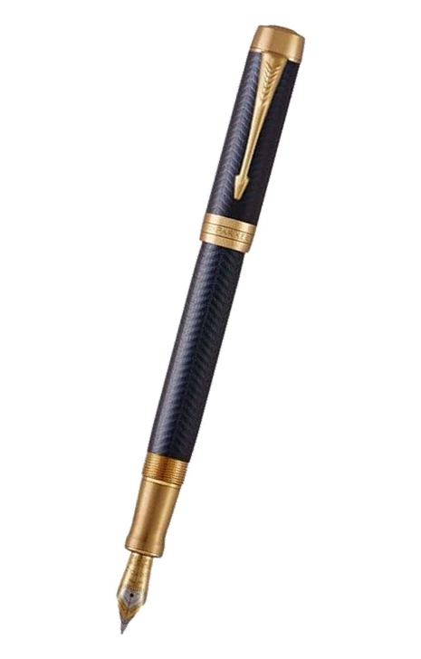 Parker Duofold 系列 – Duofold系列Prestige Blue Chevon 23K黃金夾18K黃金筆咀墨水筆 (1931369)