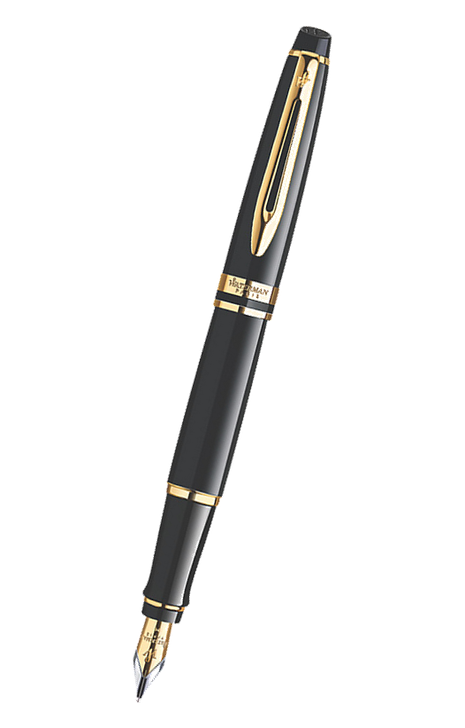 Waterman Expert 系列 – 亮黑鍍23K金夾 墨水筆 (F嘴) (S0951640)