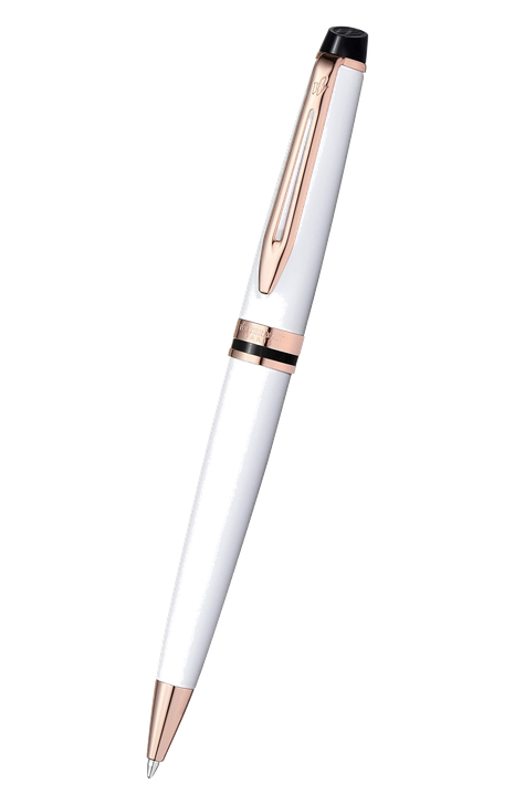 Waterman Expert 系列 – 珍珍珠白鍍玫瑰金夾原子筆 (2168111)
