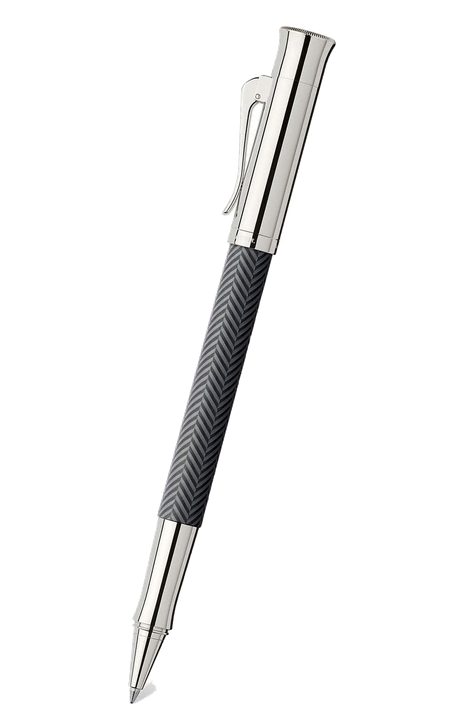 德國 Graf Von Faber Castell Guilloche 系列 – 深灰幾何紋筆杆走珠筆 (146710)